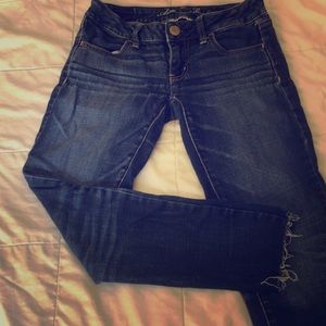 American Eagle skinny blue jeans Size 0